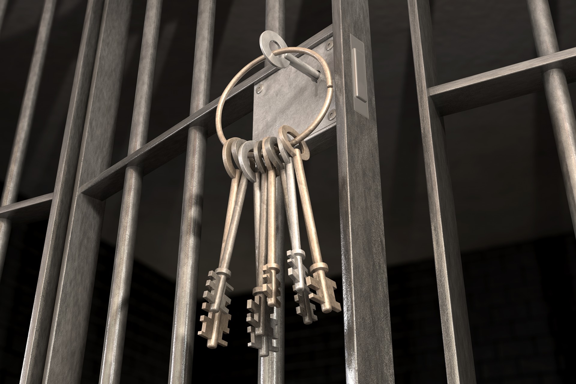 slightly open prison door